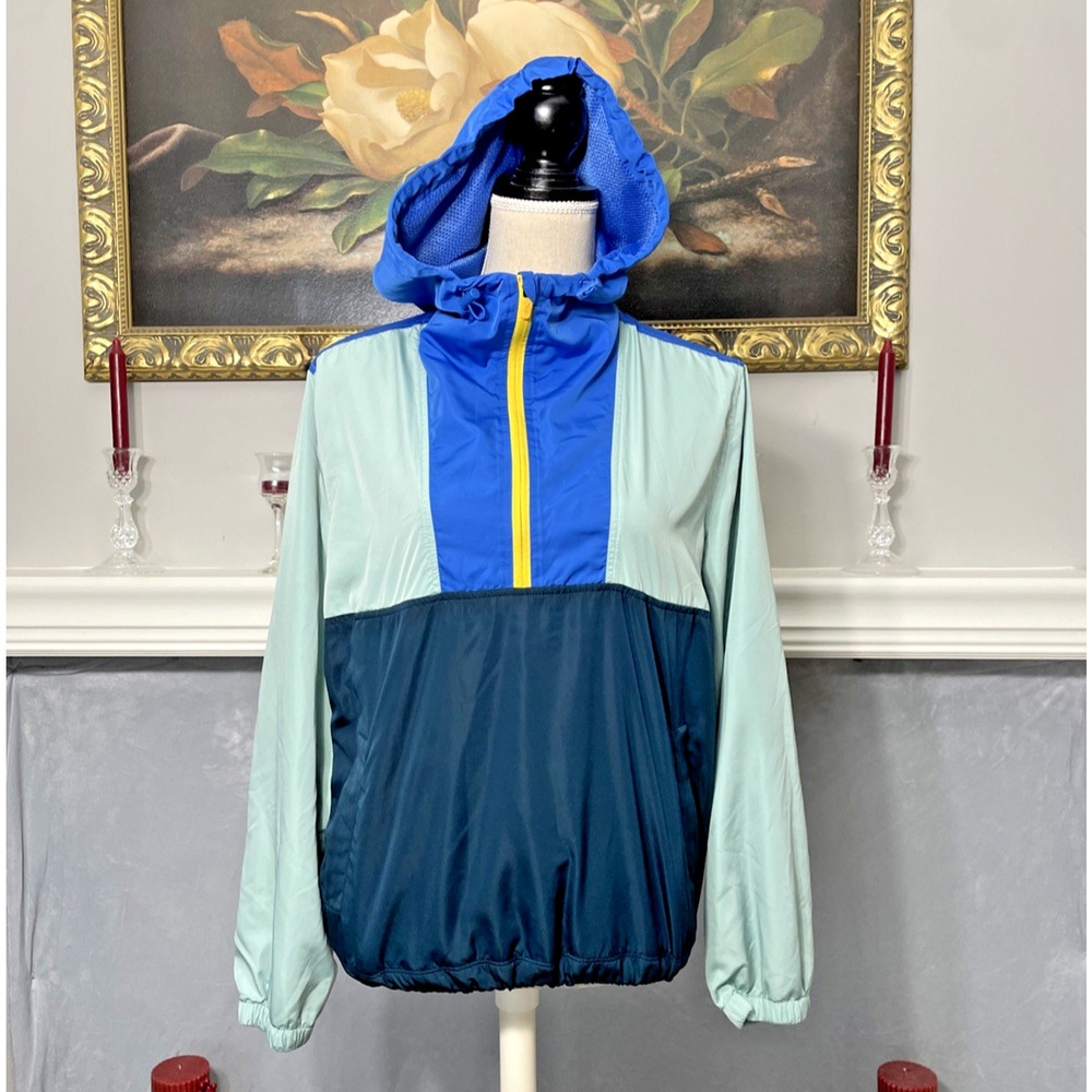 Old Navy Active Colorblock Windbreaker Hooded Jacket Medium